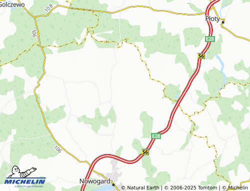 MICHELIN Orzechowo map - ViaMichelin