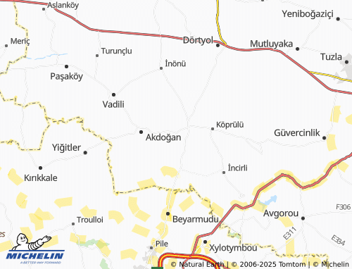 MICHELIN Türkmenköy map - ViaMichelin