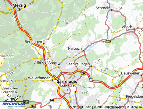 MICHELIN Diefflen map - ViaMichelin