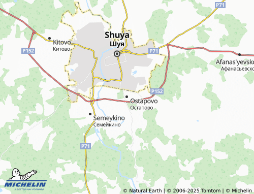 MICHELIN Ostapovo map - ViaMichelin