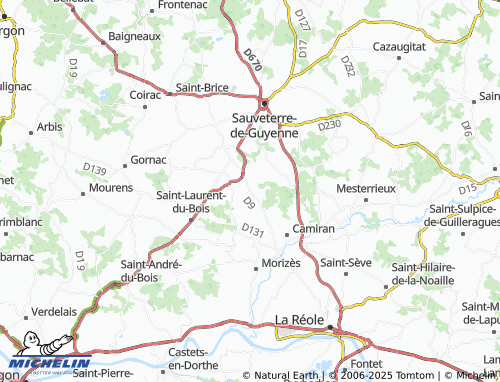 Carte MICHELIN Saint-Félix-de-Foncaude - ViaMichelin