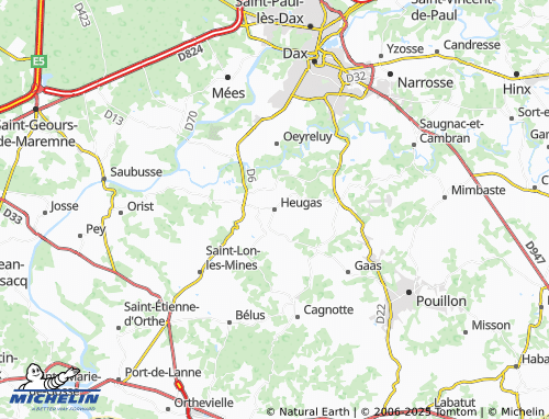 MICHELIN Heugas map - ViaMichelin