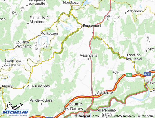 Mapa MICHELIN Huanne-Montmartin - ViaMichelin