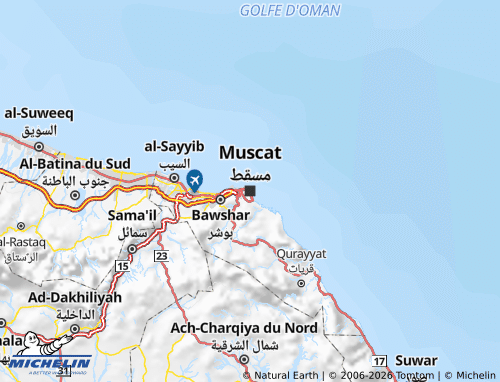 Mapa MICHELIN Masqat - ViaMichelin