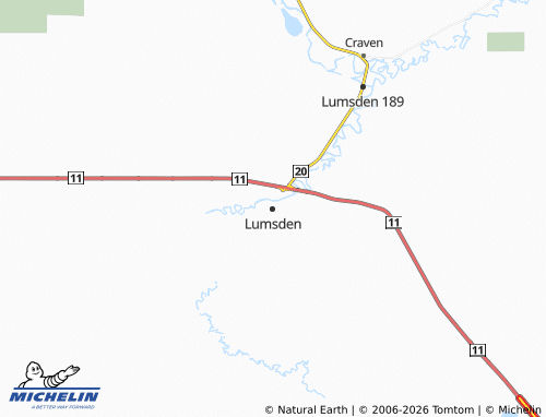 MICHELIN Lumsden map - ViaMichelin