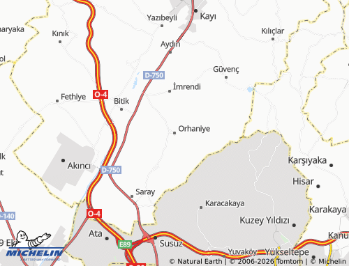 MICHELIN Orhaniye map - ViaMichelin