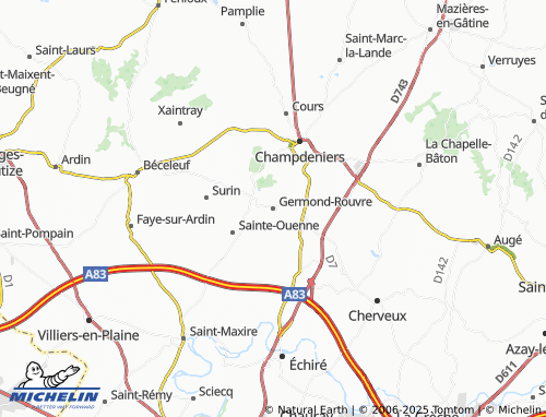 MICHELIN Germond-Rouvre map - ViaMichelin