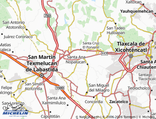 MICHELIN Santa Justina Ecatepec map - ViaMichelin
