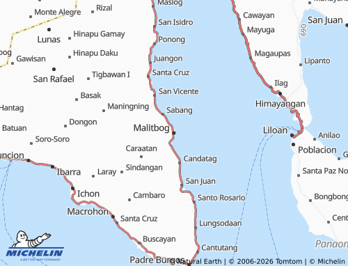 MICHELIN Malitbog map - ViaMichelin
