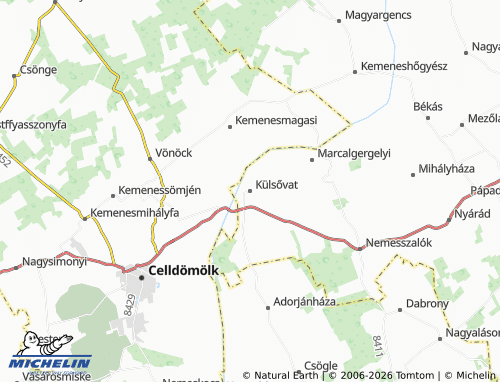 Mapa MICHELIN Külsővat - ViaMichelin