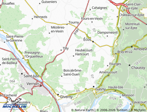 MICHELIN Heubécourt-Haricourt map - ViaMichelin