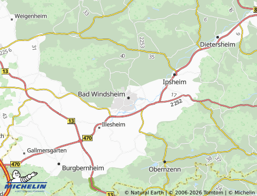 Mappa MICHELIN Bad Windsheim - ViaMichelin