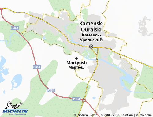 MICHELIN-Landkarte Martyush - ViaMichelin