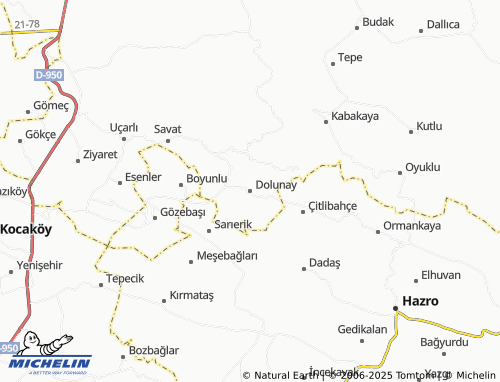 MICHELIN-Landkarte Dolunay - ViaMichelin