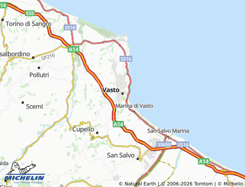 Mapa MICHELIN Vasto - ViaMichelin