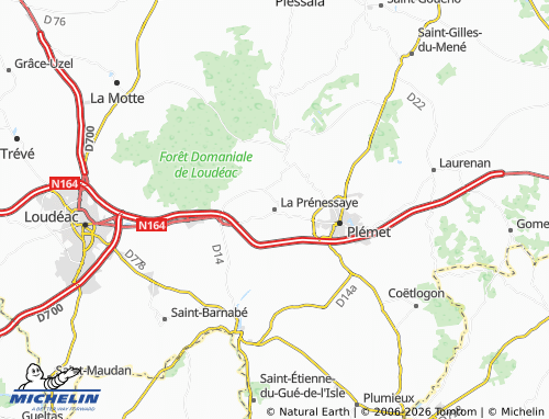 MICHELIN La Prénessaye map - ViaMichelin