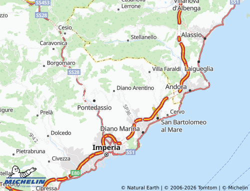 MICHELIN Borganzo map - ViaMichelin