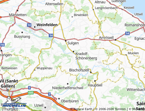 MICHELIN-Landkarte Schönenberg an der Thur - ViaMichelin