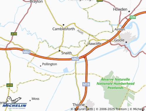 MICHELIN East Cowick map - ViaMichelin