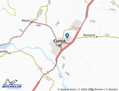 MICHELIN Curicó map - ViaMichelin