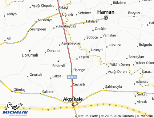 MICHELIN Yeşerti map - ViaMichelin