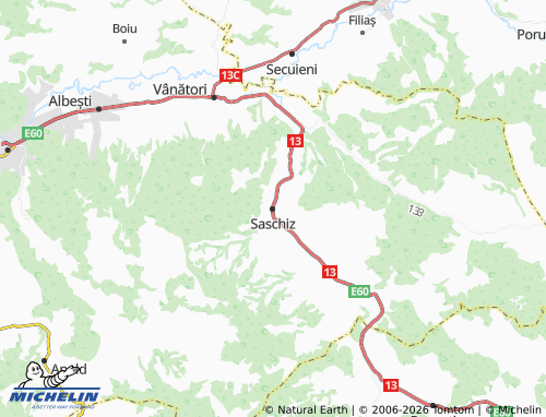 Mappa MICHELIN Saschiz - ViaMichelin