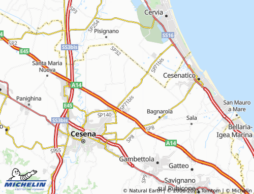 MICHELIN I Casetti map - ViaMichelin