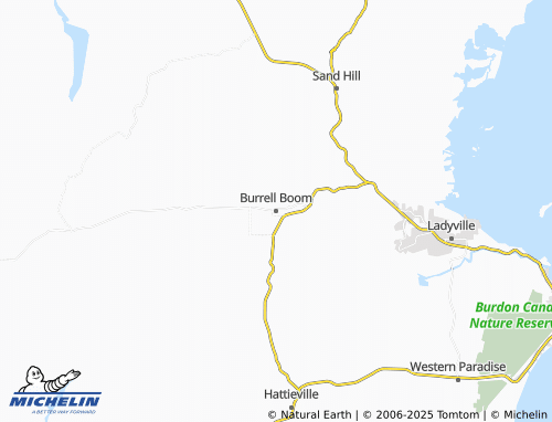 MICHELIN Burrell Boom map - ViaMichelin