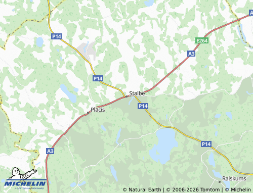 Mapa MICHELIN Stalbes pagasts - ViaMichelin