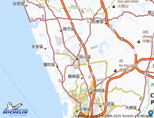 MICHELIN Gangshan District map - ViaMichelin