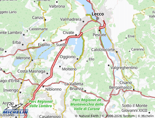 MICHELIN Oggiono map - ViaMichelin