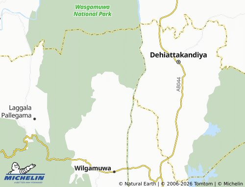 MICHELIN Dunuvilapitiya map - ViaMichelin