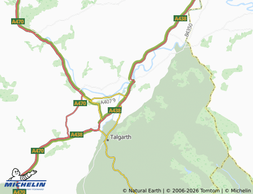 Mappa MICHELIN Three Cocks - ViaMichelin