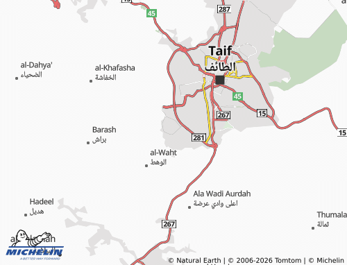 Carte MICHELIN al-'Akhbab - ViaMichelin