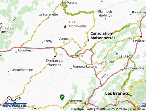 Carte MICHELIN Les Épinottes - ViaMichelin