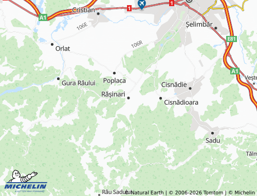 MICHELIN Rășinari map - ViaMichelin