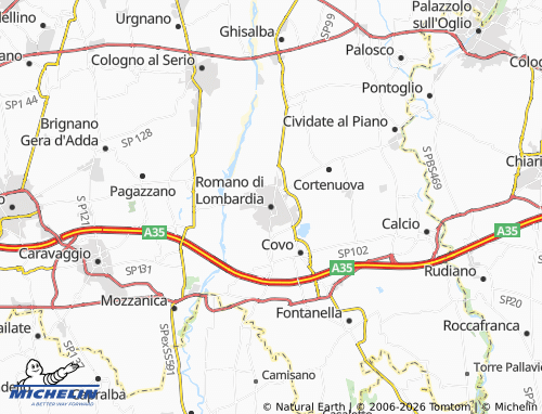 Mappa MICHELIN Romano di Lombardia - ViaMichelin