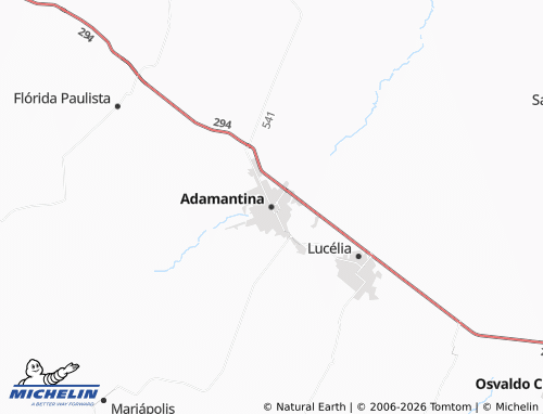 Mapa MICHELIN Adamantina - ViaMichelin
