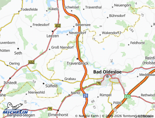 MICHELIN Travenbrück map - ViaMichelin