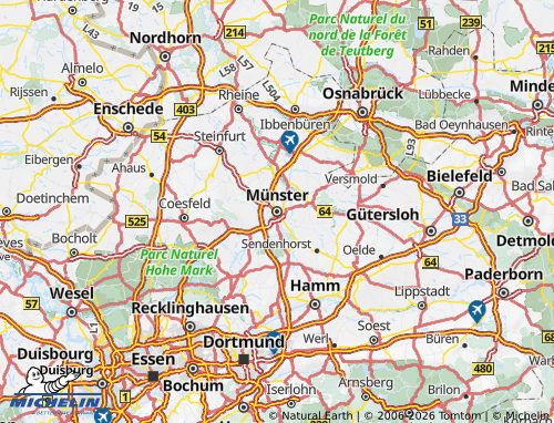 MICHELIN Münster map - ViaMichelin