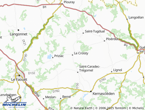 Carte MICHELIN Le Croisty - ViaMichelin