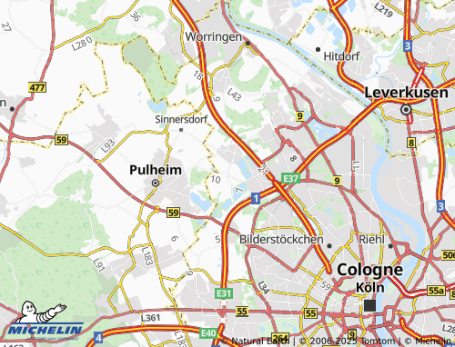 MICHELIN Auweiler map - ViaMichelin