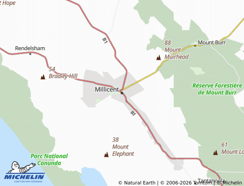 Mapa MICHELIN Millicent - ViaMichelin