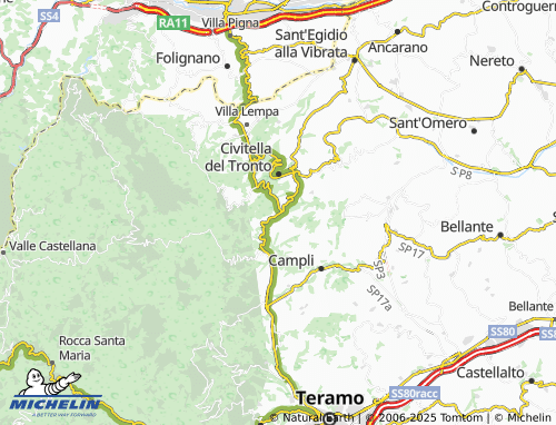 MICHELIN-Landkarte Rocche di Civitella - ViaMichelin