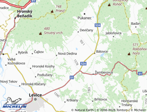 MICHELIN Drženice map - ViaMichelin