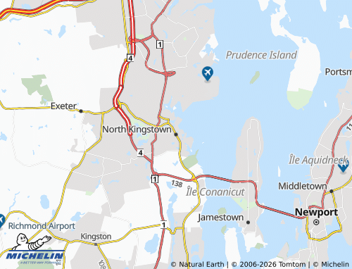 Mappa MICHELIN North Kingstown - ViaMichelin