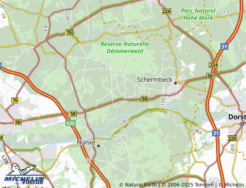 MICHELIN Damm map - ViaMichelin
