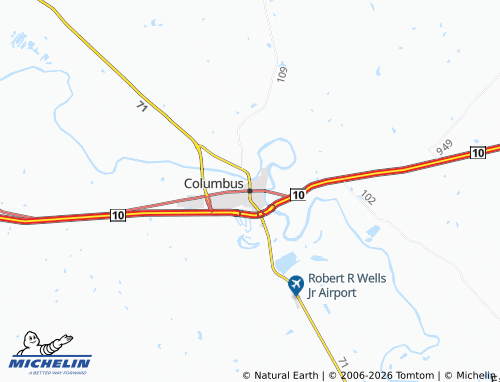 Mapa MICHELIN Columbus - ViaMichelin