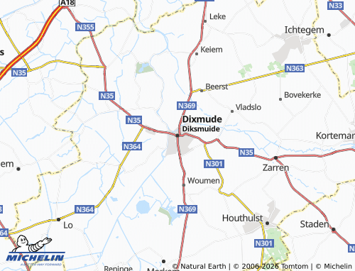 Kaart MICHELIN Diksmuide - ViaMichelin