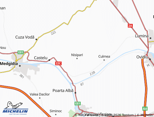 Carte MICHELIN Nisipari - ViaMichelin